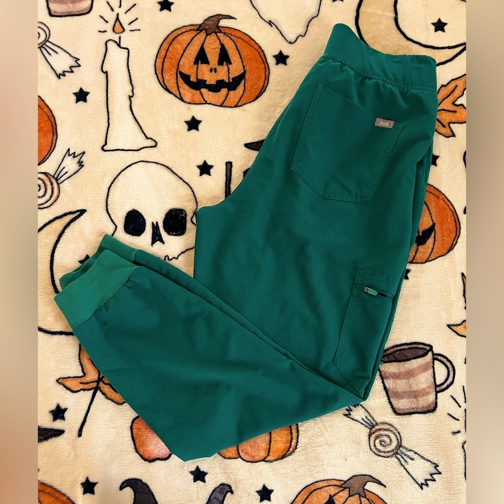 Fig's Hunter Green Zamora™ High Waisted 2.0 - Jogger Scrub Pants - Large